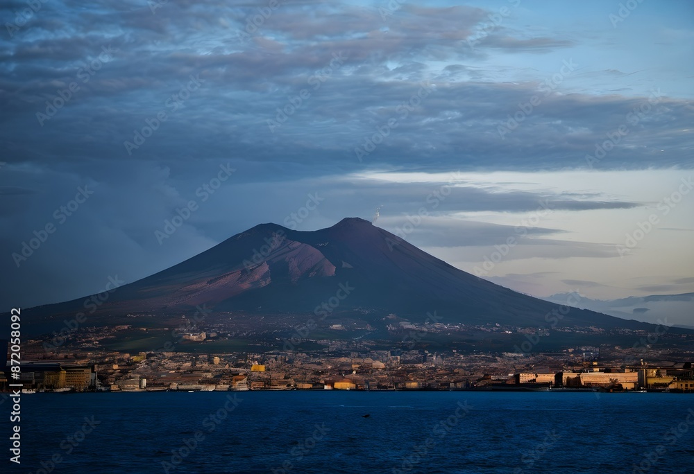 Fototapeta premium A view of Mount Vesuvius in Italy