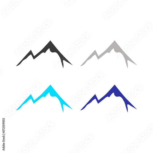 SIMPLE MOUNTAINS ICONS SIGN SYMBOL LOGO VECTOR
