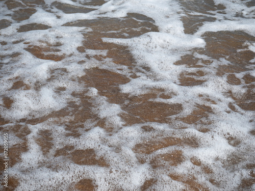 Sea Foam on the Surface of the Water