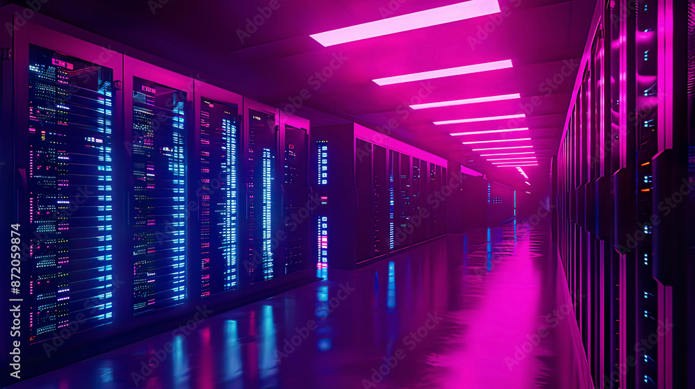 Cloud data server panels server room in data center security scanner advanced tech glowing elements modern design Cloud data server panels server room in data center security scanner advanced tech glowing elements modern design