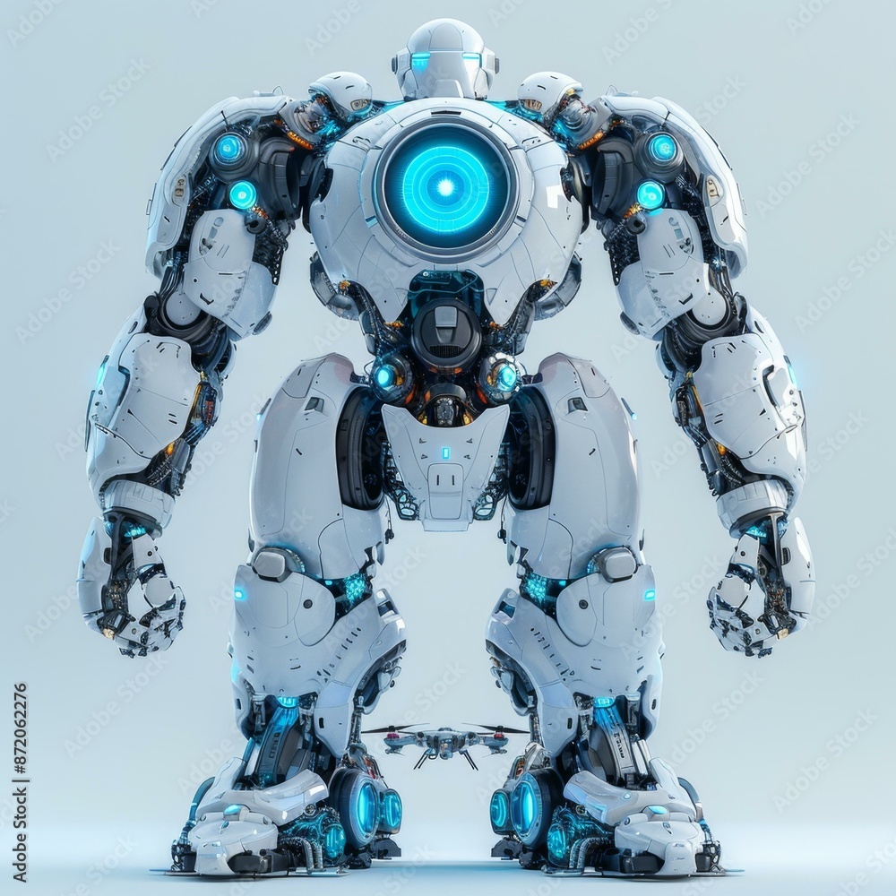 Futuristic Robot, Powerful Mechanical Suit Futuristic Robot, Powerful Mechanical Suit