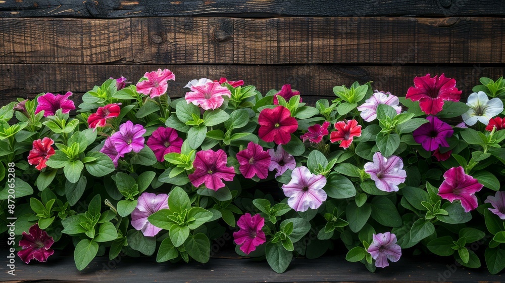 Fototapeta premium Vibrant Garden of Multi-Colored Pansies | Flower Plant Collection