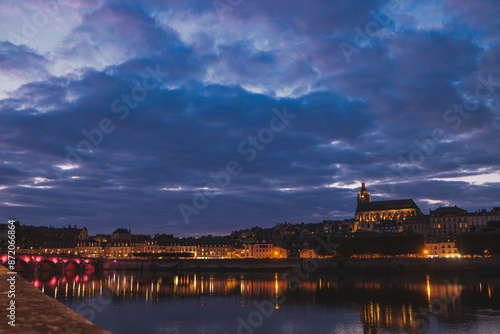 Twilight hues over the loire valley