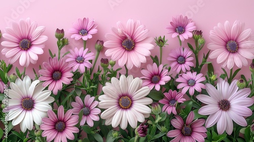 Beautiful Pink and White Daisies