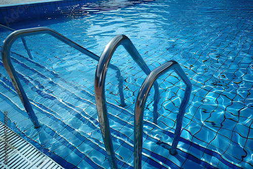 Swimming pool, Swimming pool in tropical garden pool villa, Modern villa with pool and garden, View of swimming pool in home lawn