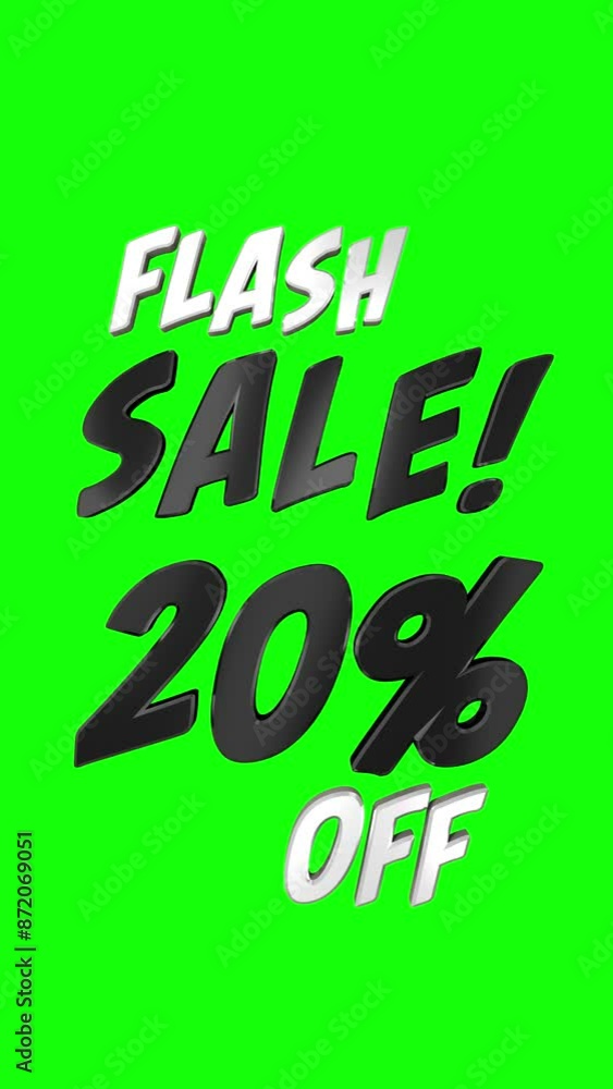 Discount 10% to 90% special offer vertical green screen animation. 20 percent off discount, 20%off flash sale, big deal, cyber week, advertising, promotion, clearance, super sale, maga sale offer. Discount 10% to 90% special offer vertical green screen animation. 20 percent off discount, 20%off flash sale, big deal, cyber week, advertising, promotion, clearance, super sale, maga sale offer.