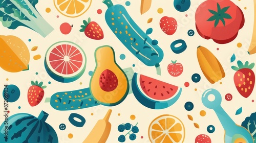 Top diet advice illustrated on flat surface background