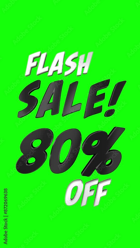 Discount 10% to 90% special offer vertical green screen animation. 80 percent off discount, 80%off flash sale, big deal, cyber week, advertising, promotion, clearance, super sale, maga sale offer. Discount 10% to 90% special offer vertical green screen animation. 80 percent off discount, 80%off flash sale, big deal, cyber week, advertising, promotion, clearance, super sale, maga sale offer.