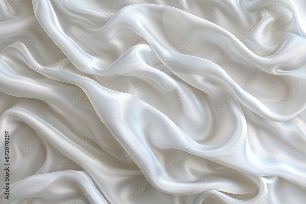 Fototapeta premium Soft white fabric texture background for elegant design.