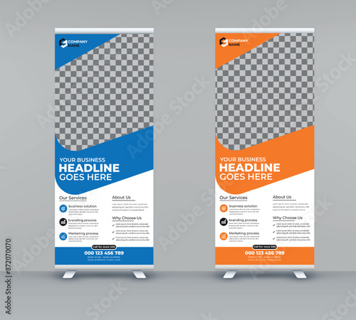 Corporate modern Business Roll-up banner or business rack card templates Design