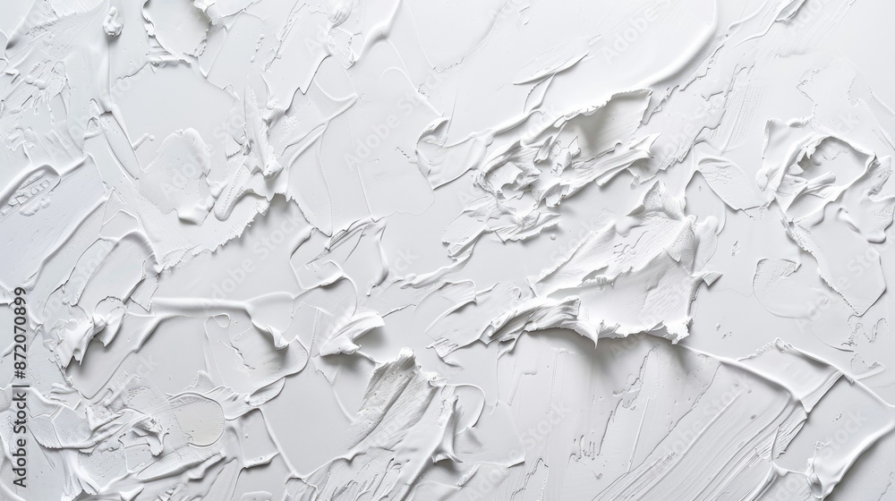 Abstract white patterned wall with painted surface design banners featuring copy space creating a textured background Abstract white patterned wall with painted surface design banners featuring copy space creating a textured background