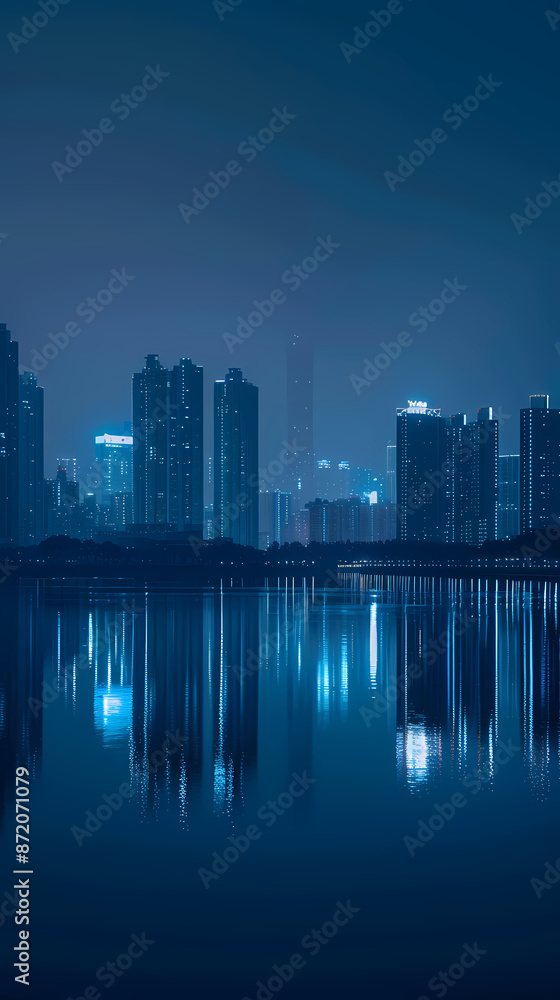Fototapeta premium City skyline night scene