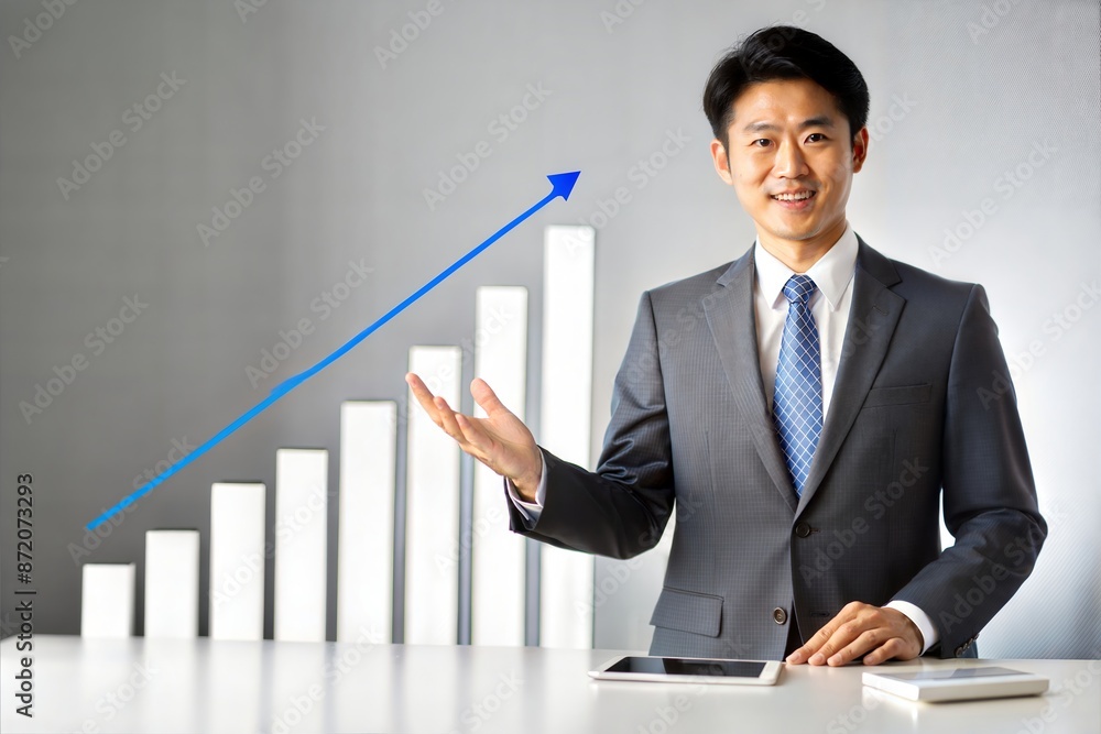 Asian Manager Presenting Financial Growth Strategy
Asian Manager Presenting Financial Growth Strategy
