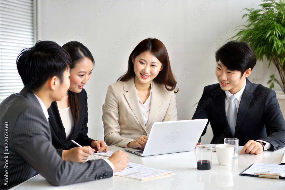 Asian Businesswoman Discussing Budget Plans with Team
Asian Businesswoman Discussing Budget Plans with Team