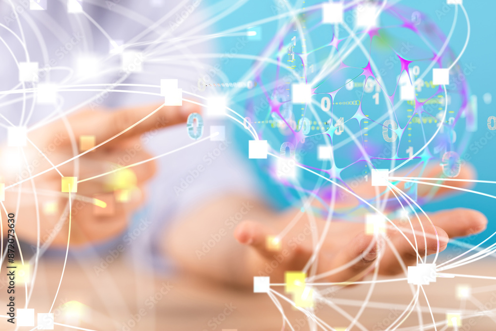 Naklejka premium - neural network exposure digital