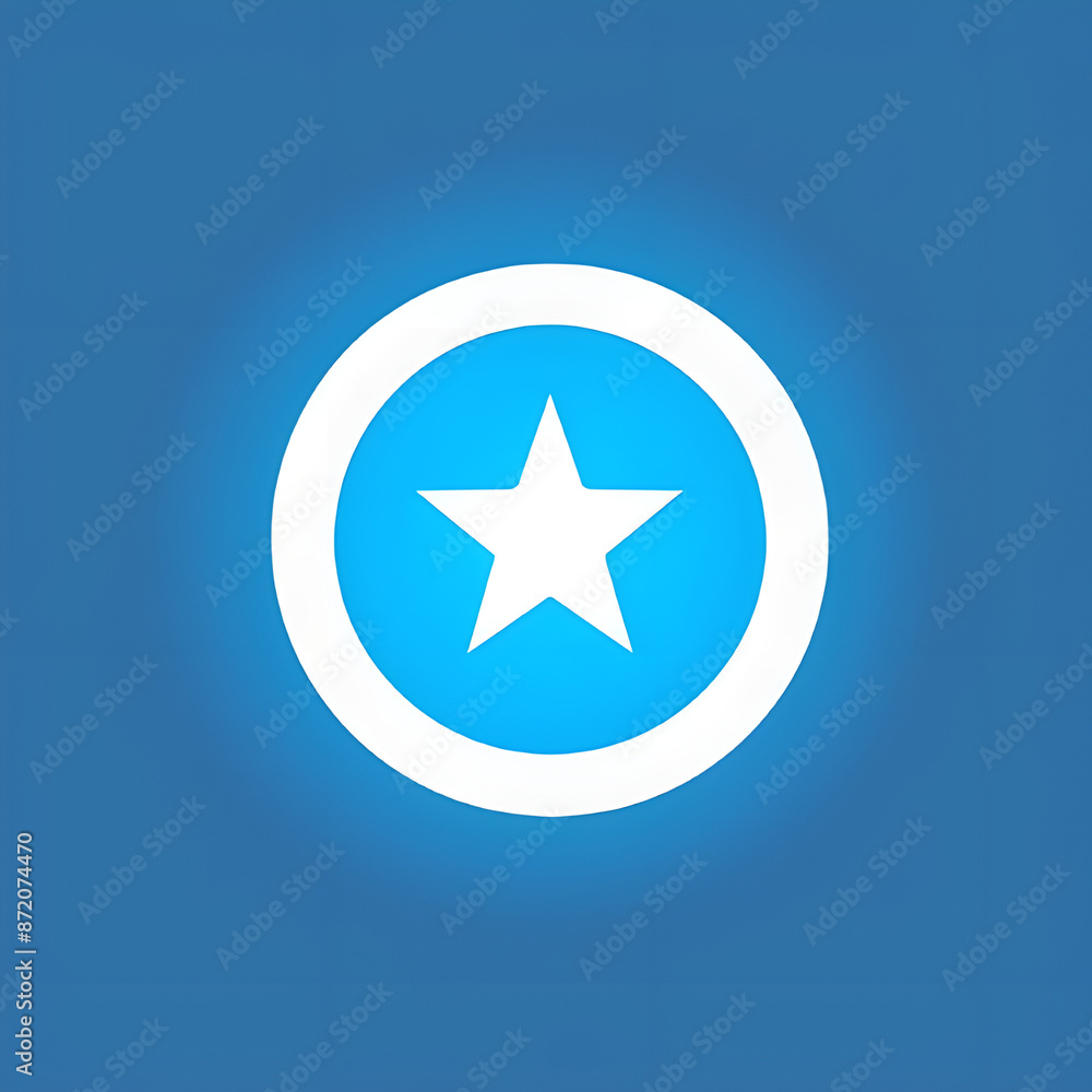 star icon on blue background