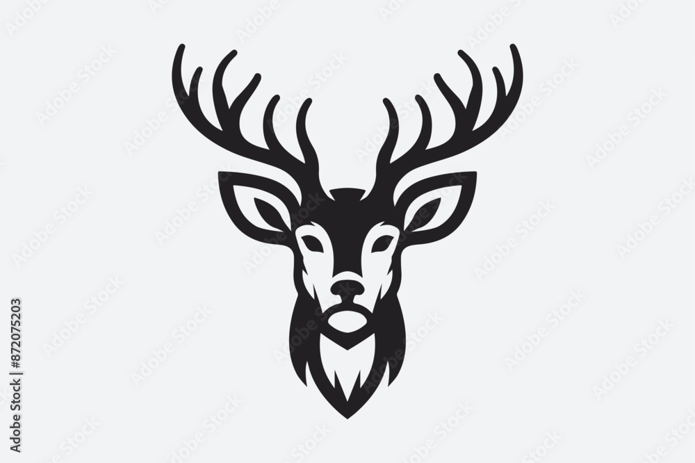 Deer Face Vector Silhouette Vector Graphic Deer Face Vector Silhouette Vector Graphic
