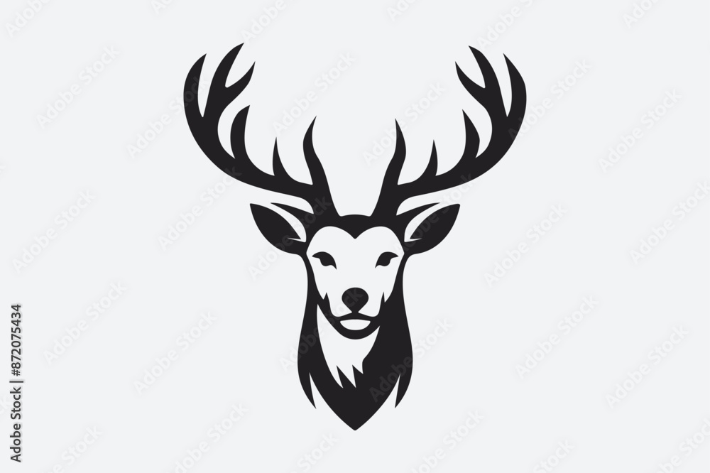 Deer Face Vector Silhouette Vector Graphic Deer Face Vector Silhouette Vector Graphic