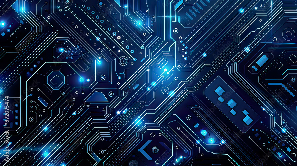 Quantum computer technologies concepts and large data processing depicted on modern technology circuit board texture background design alongside futuristic blue circuit board background Quantum computer technologies concepts and large data processing depicted on modern technology circuit board texture background design alongside futuristic blue circuit board background