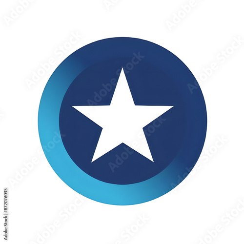 Minimal logo of a star with white background