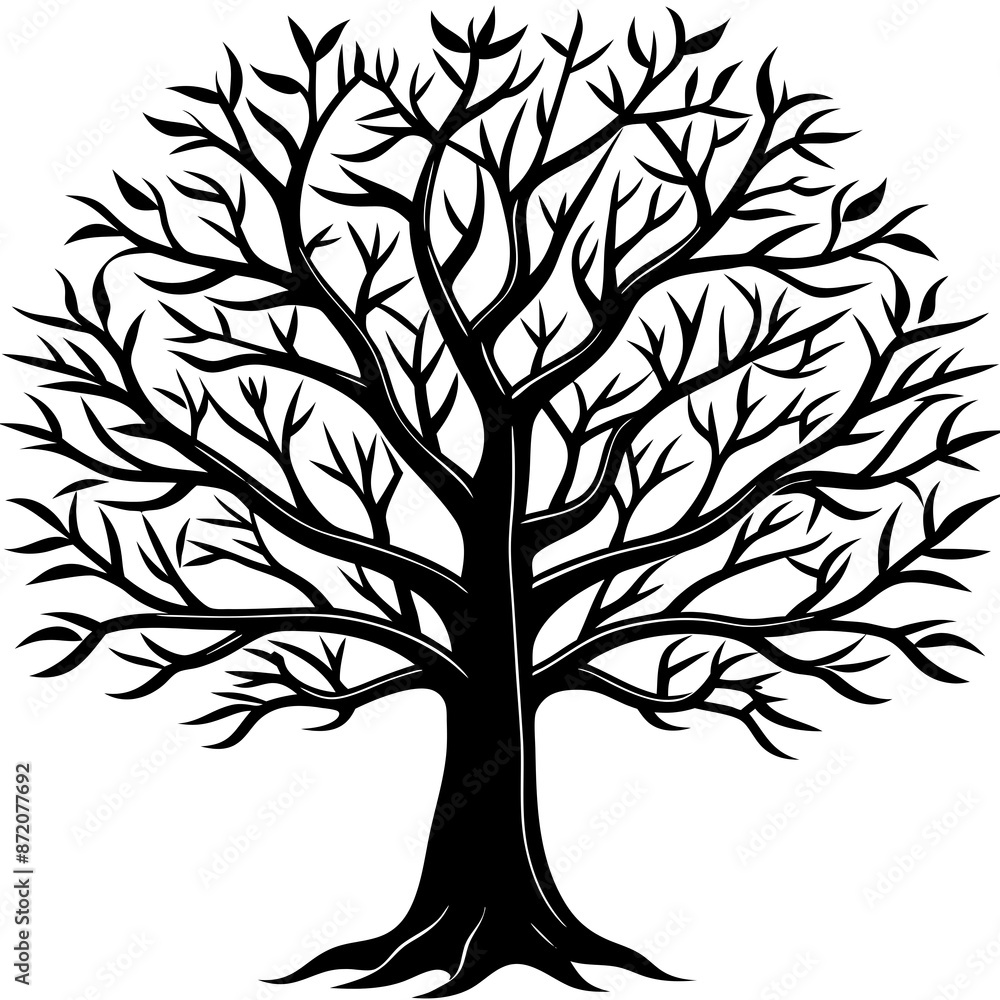 Obraz premium tree silhouette vector