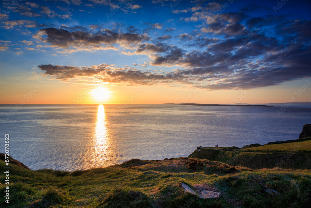 Beautiful sunset over the Cliffs of Moher in County Clare, Ireland. Beautiful sunset over the Cliffs of Moher in County Clare, Ireland.