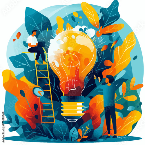 creative people modern illustration 