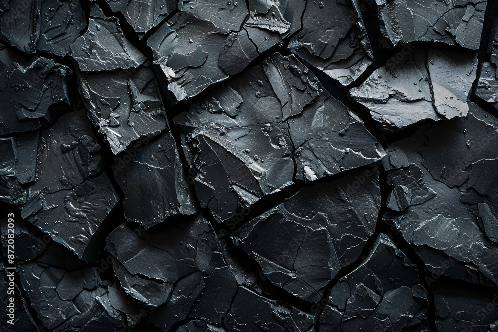 Black rock texture background, abstract dark stone wall of natural black coal and raw iron rocks with a grainy surface. Top view of heavy material for industrial design or decoration in close-up.
Black rock texture background, abstract dark stone wall of natural black coal and raw iron rocks with a grainy surface. Top view of heavy material for industrial design or decoration in close-up.