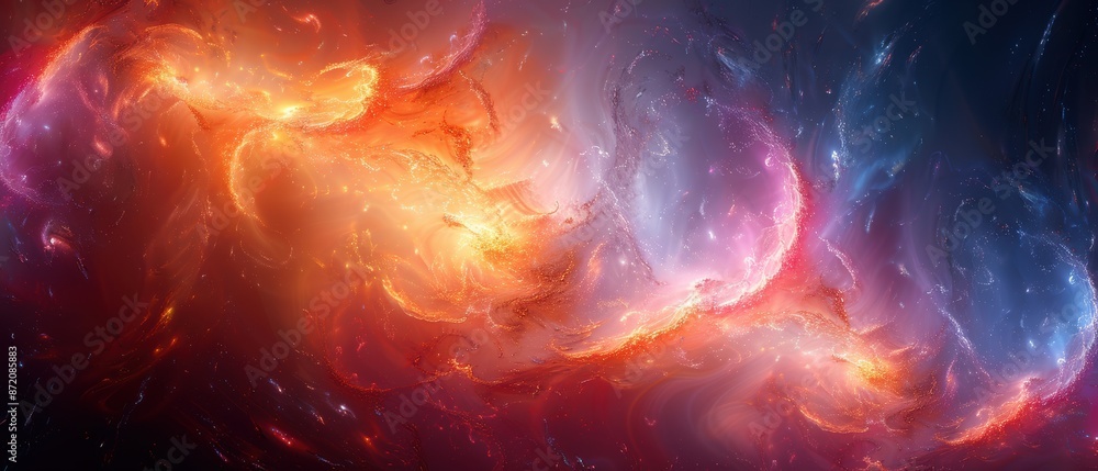 An abstract background with vibrant colors and fractal-like patterns, creating a sense of infinity. An abstract background with vibrant colors and fractal-like patterns, creating a sense of infinity.