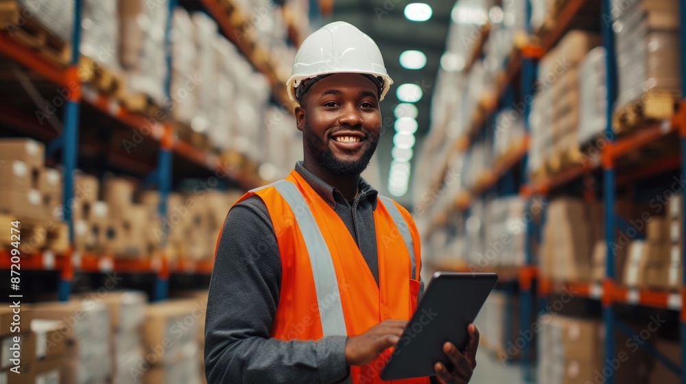 Professional Warehouse Staff Close-Up Professional Warehouse Staff Close-Up