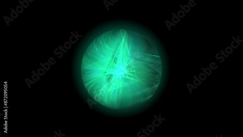 Wallpaper Mural Abstract energy sphere composed of magical glowing particles and waves, motion graphics, high quality 4K video, motion graphics. Torontodigital.ca