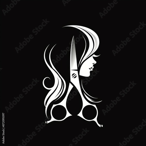 Women hair logo design concept. Hair logo template. Hair fashion logo