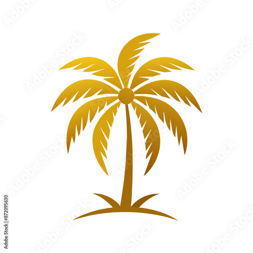 Golden Palm Logo Icon Vector Illustration Design Tips  © Mosharef 