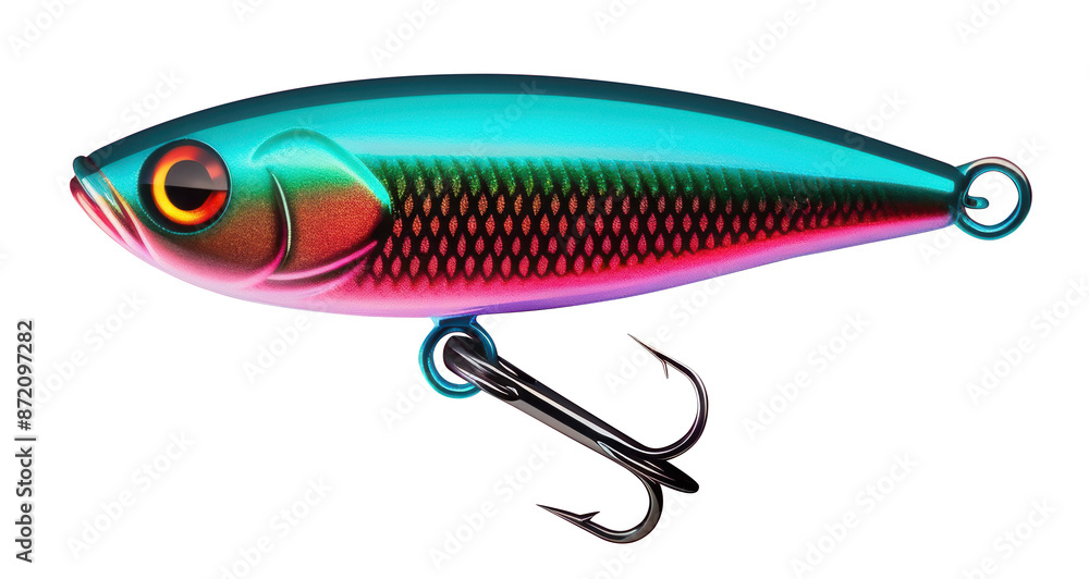 Vibrant Fishing Lure with Detailed Patterns and Dual Hooks Vibrant Fishing Lure with Detailed Patterns and Dual Hooks