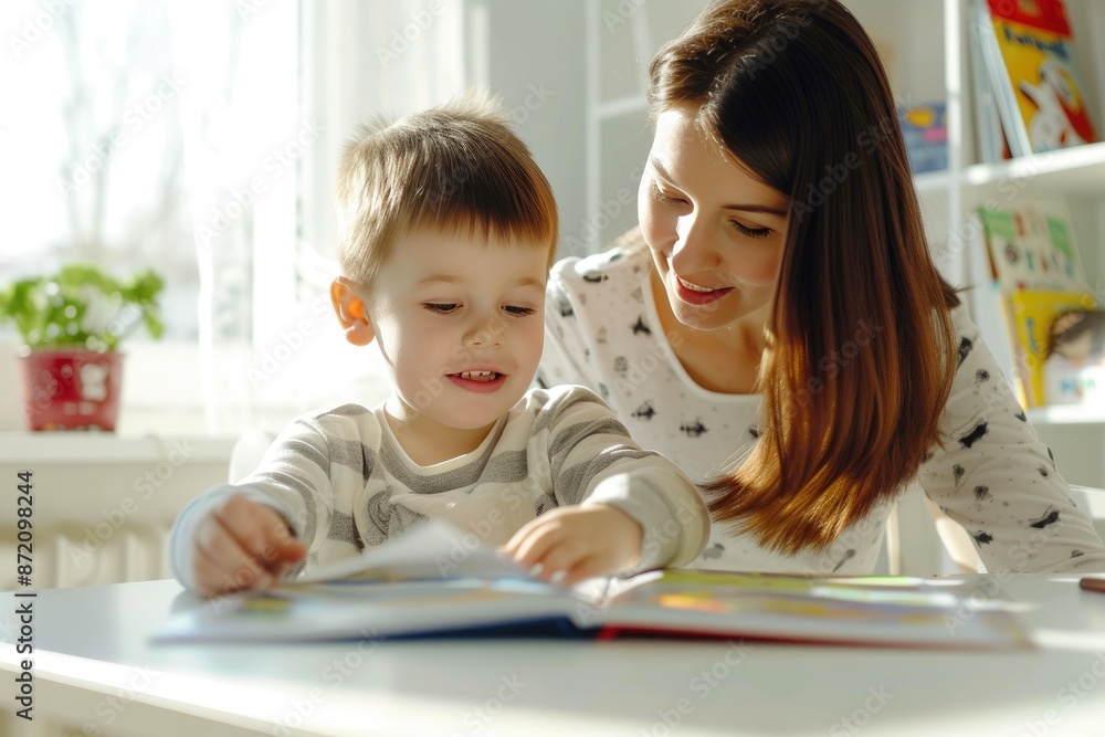 Interactive School Activity: Teacher and Child Coloring Interactive School Activity: Teacher and Child Coloring