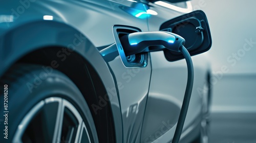 Modern Electric Vehicle Charging Station Detail