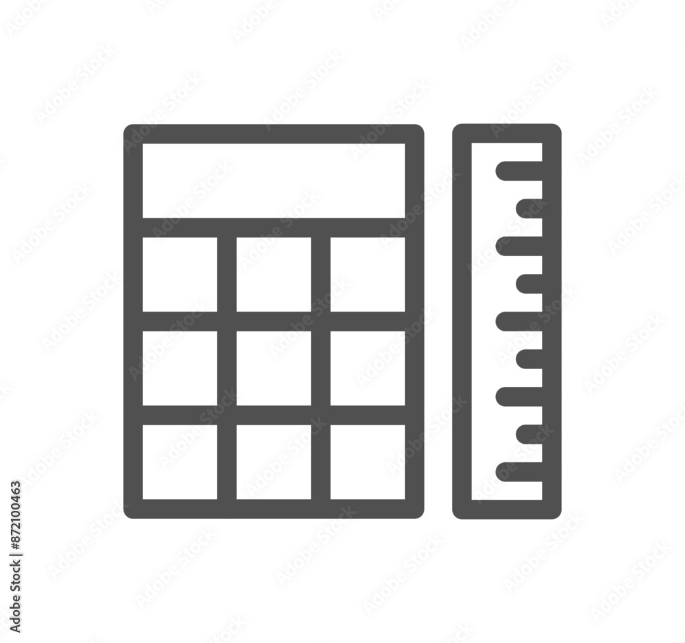 Calculation and accounting related icon outline and linear vector.
Calculation and accounting related icon outline and linear vector.