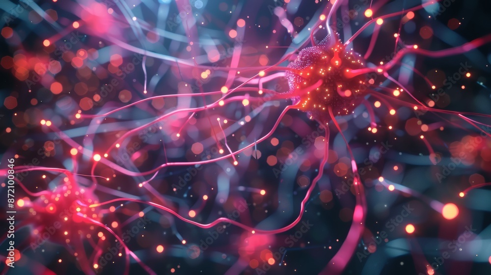 Dynamic 3D animation of neural network connections with digital data flowing through 6b3fd83bd7d5 Dynamic 3D animation of neural network connections with digital data flowing through 6b3fd83bd7d5