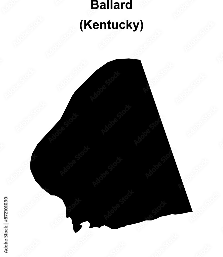 Ballard County (Kentucky) blank outline map Ballard County (Kentucky) blank outline map