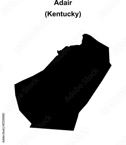 Adair County (Kentucky) blank outline map photo