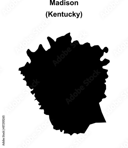 Madison County (Kentucky) blank outline map