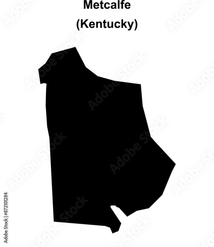 Metcalfe County (Kentucky) blank outline map photo