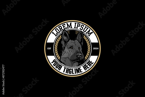 German Shepard vector image logo template