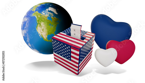 ballot box with ballot pape...
