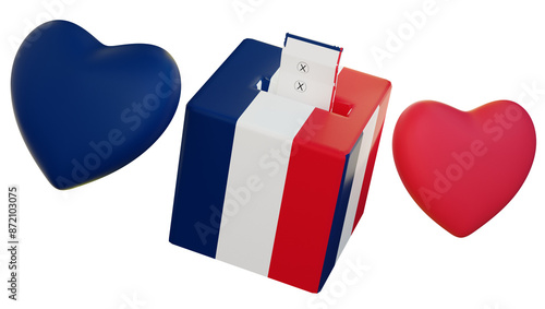 ballot box with ballot pape...