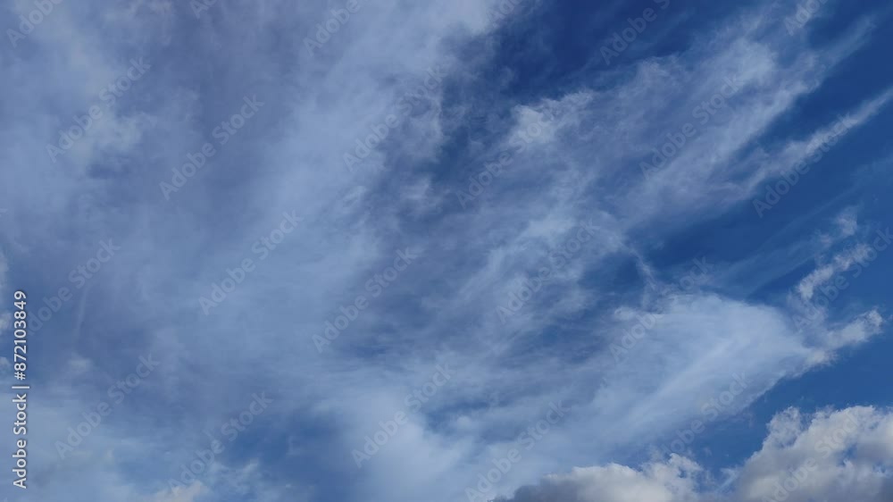 Sky covered by cirrostratus and cirrus clouds at twilight Sky covered by cirrostratus and cirrus clouds at twilight