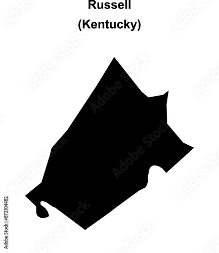 Russell County (Kentucky) blank outline map