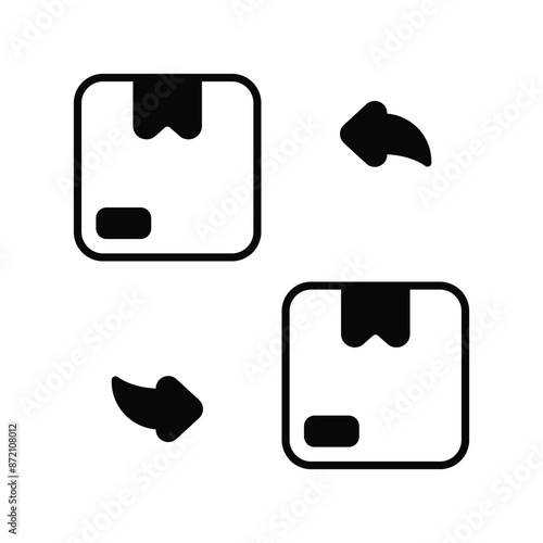 replacement icon with white background vector stock illustration