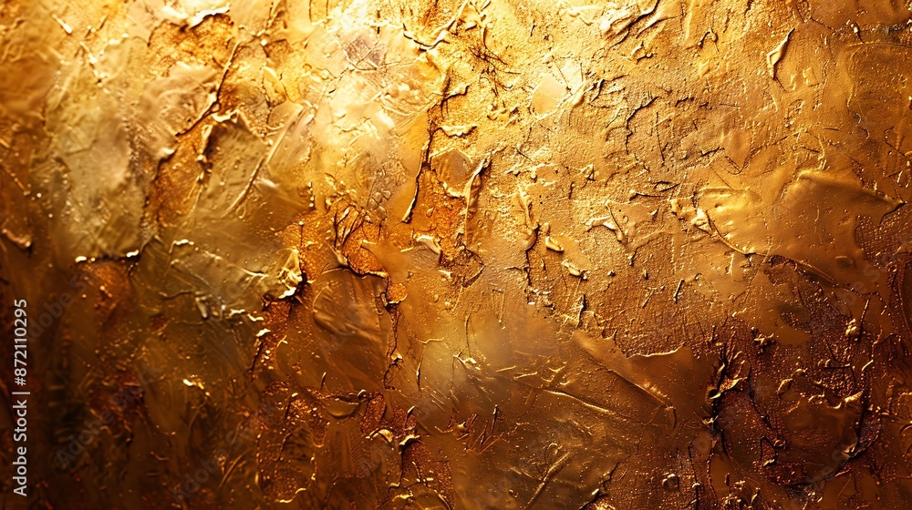 Abstract Golden Textured Background with Metallic Shine and Artistic Brush Strokes Abstract Golden Textured Background with Metallic Shine and Artistic Brush Strokes