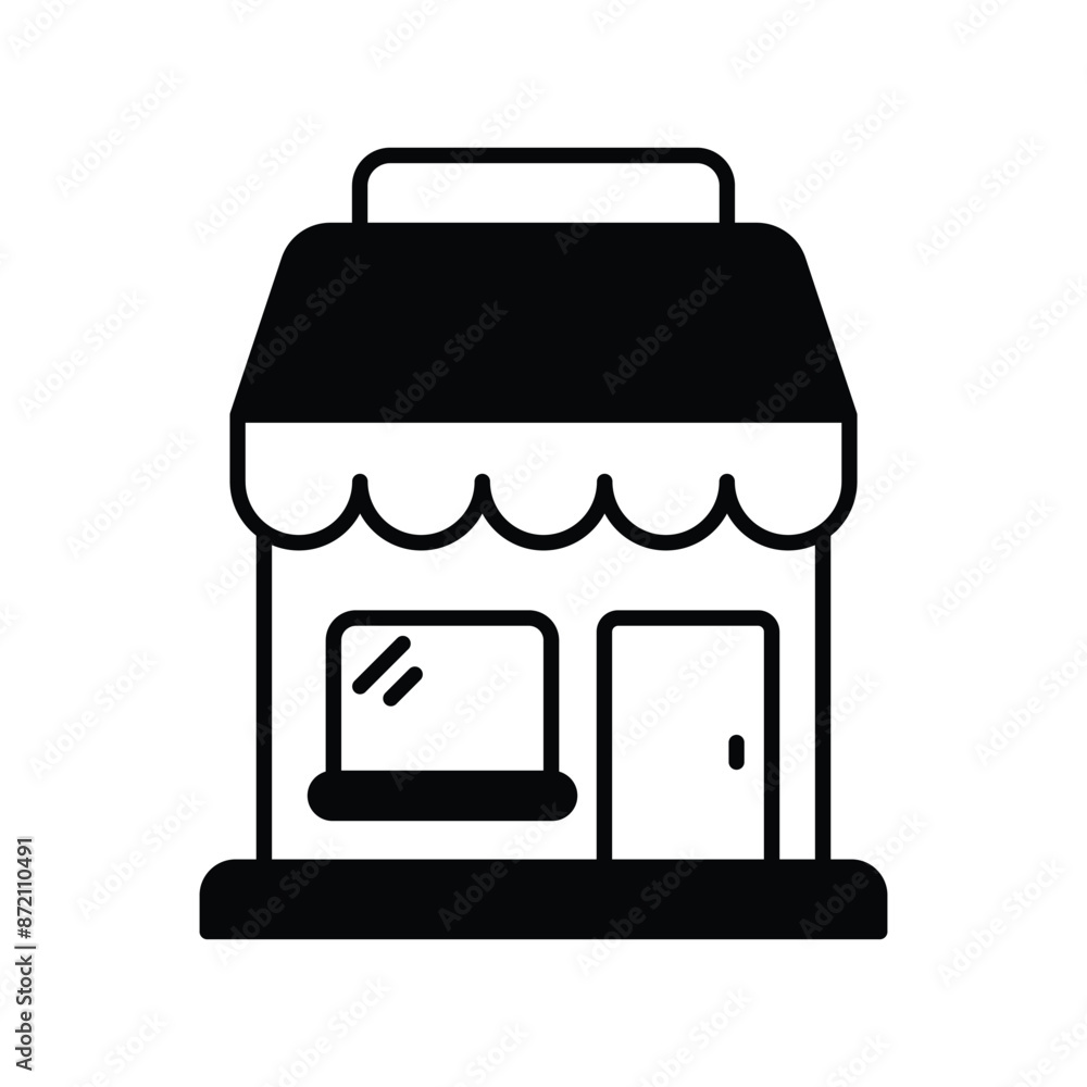 store icon with white background vector stock illustration